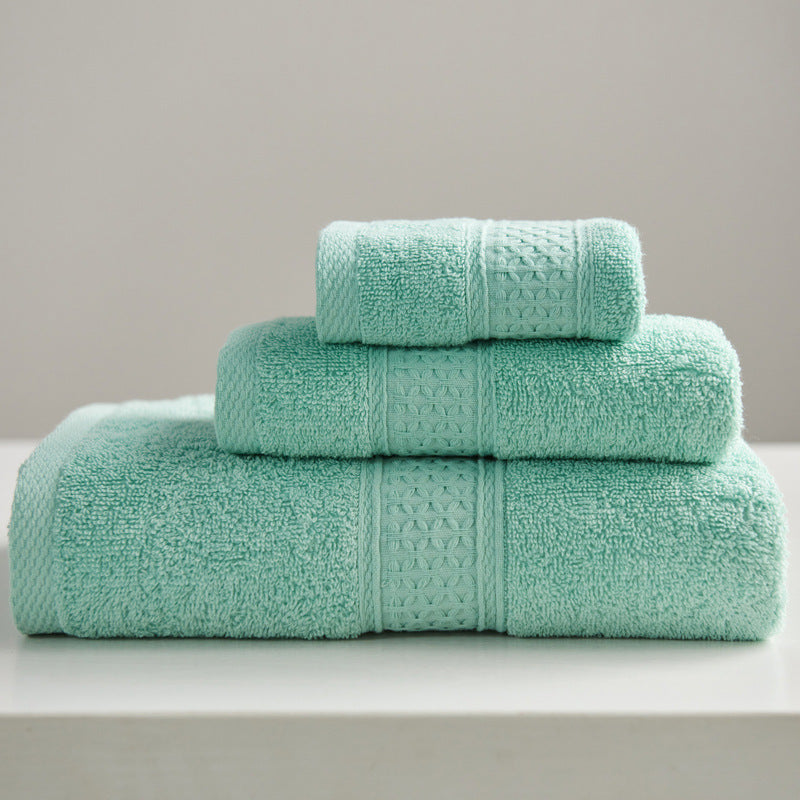 Minimalist Square Cotton Bath Towel Set