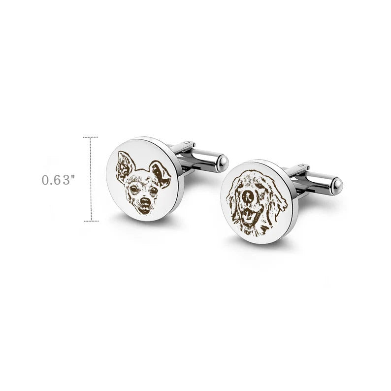 Pet Commemorative Cufflinks EU/US Style