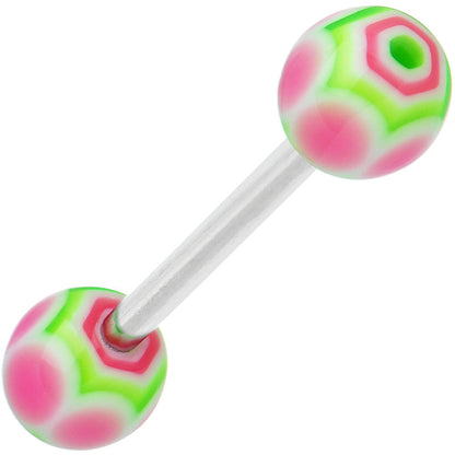 Pink Lime MARRACAS Barbell Tongue Ring