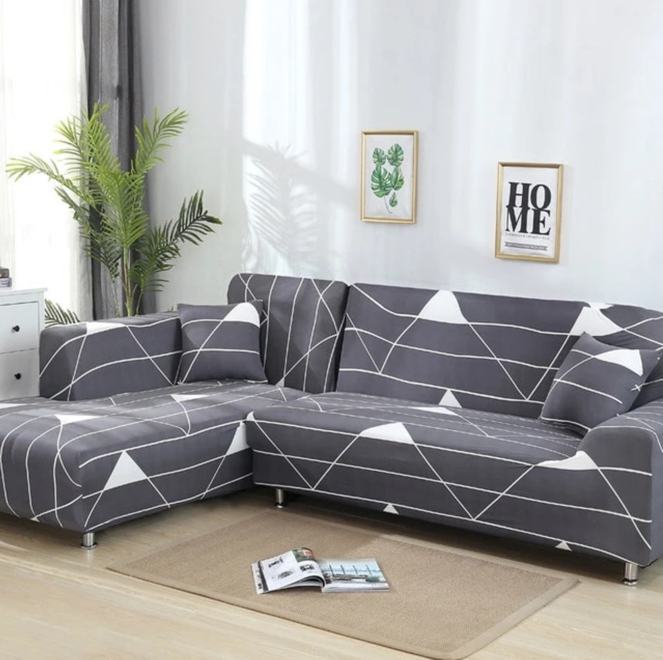 L-shaped Stretch Sectional Couch Cover