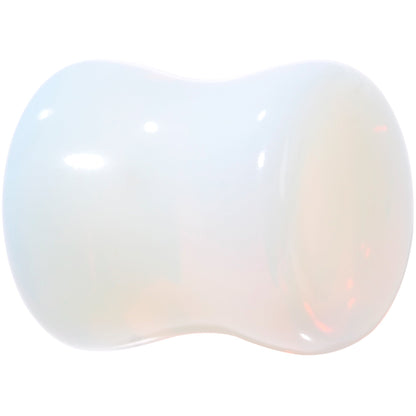00G Natural Opalite Stone Saddle Plug Set