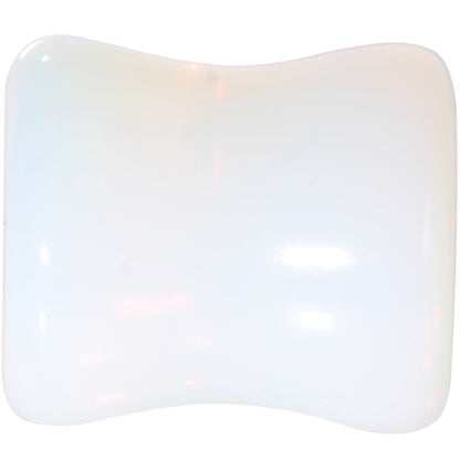 00G Natural Opalite Stone Saddle Plug Set