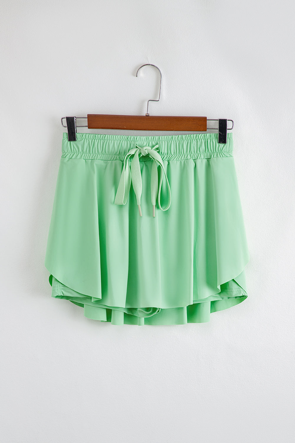 Drawstring Elastic Waistband Lined Tennis Skorts