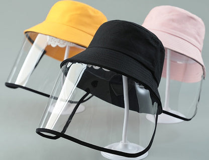 Kids Anti-Spitting Protective Hat with Dustproof Cover