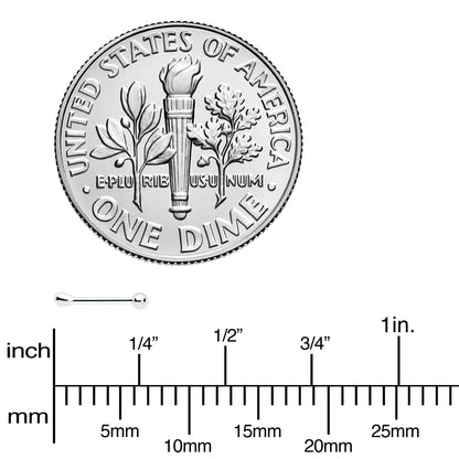 Sterling Silver 1.3mm Ball  Nose Bone