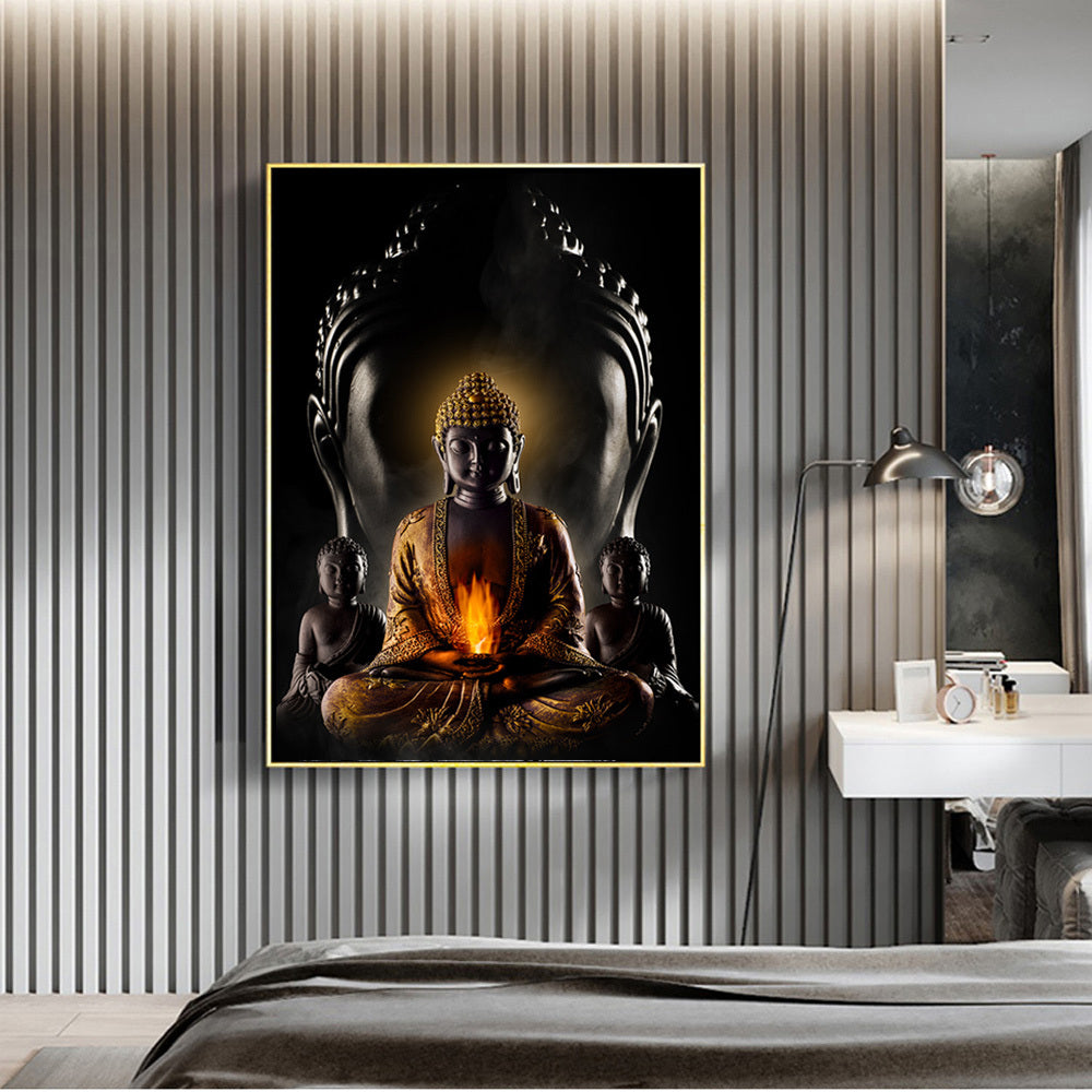 God Buddha Wall Art Canvas On The Wall Canvas Pictures Buddhism Posters Wall Decor