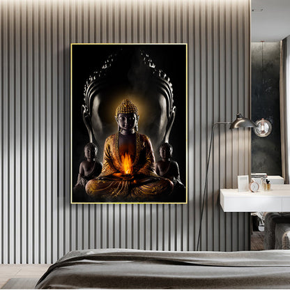 God Buddha Wall Art Canvas On The Wall Canvas Pictures Buddhism Posters Wall Decor