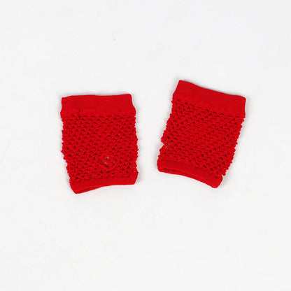 Retro Short Fishnet Mesh Gloves