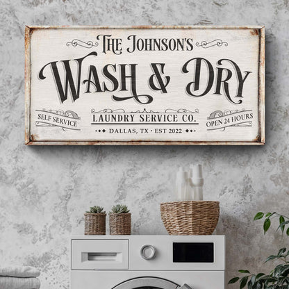 Personalized Laundry Service Sign