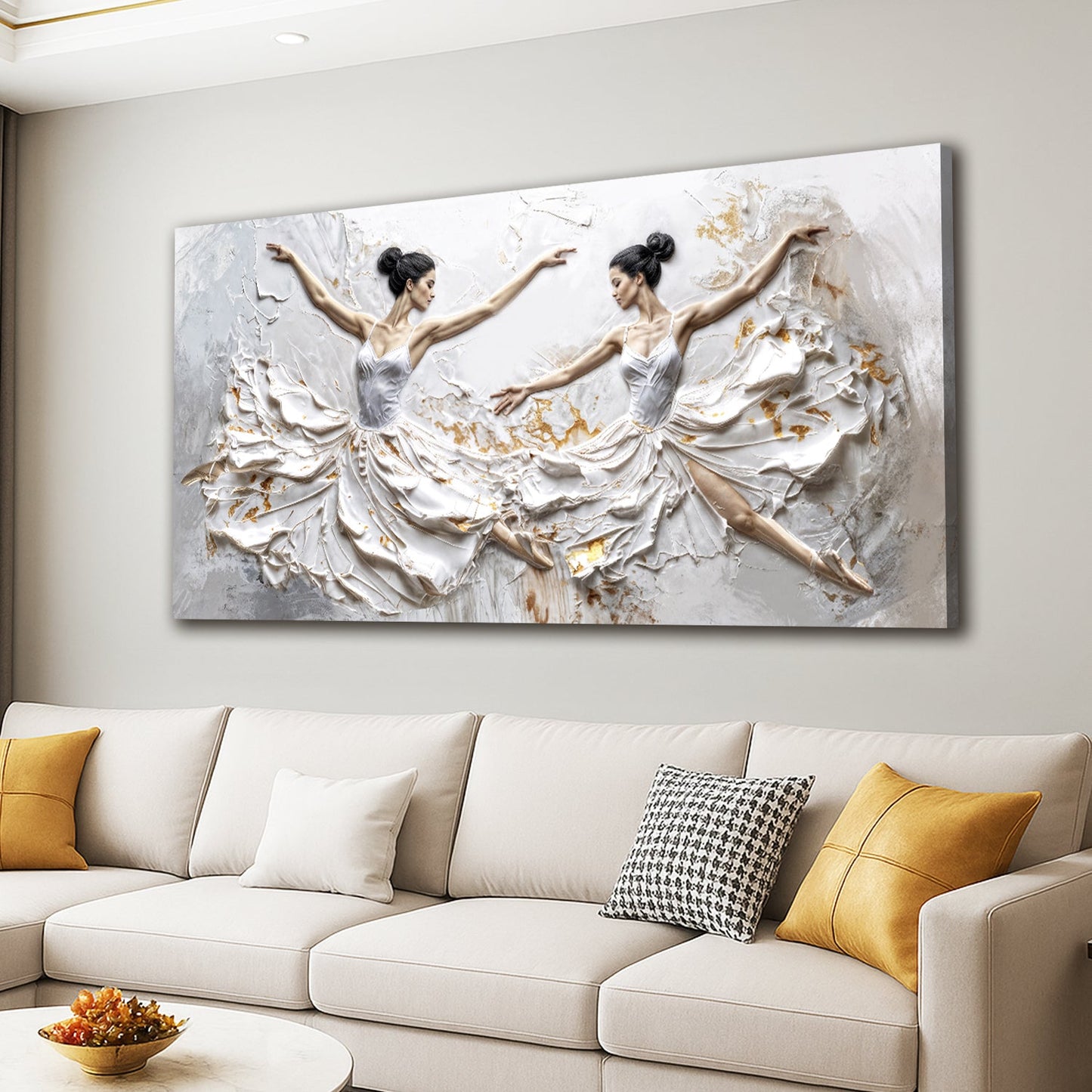 Modern Ethereal Dancers Impasto Wall Art