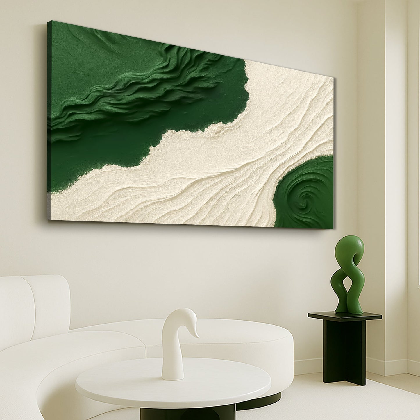 Green Rivers Abstract Wall Art X