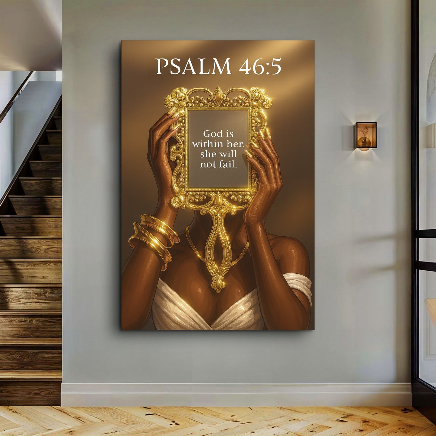 God Is Within Her She Will Not Fall Psalm 46:5 Faith Sign VII