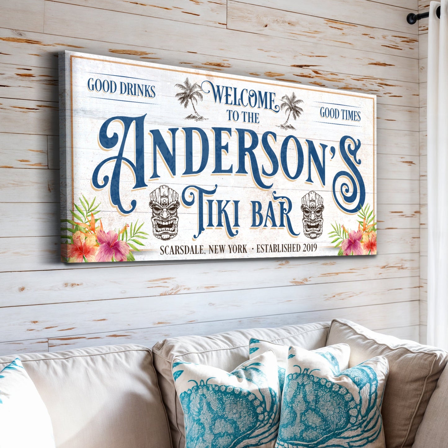 Personalized Tiki Bar Sign II