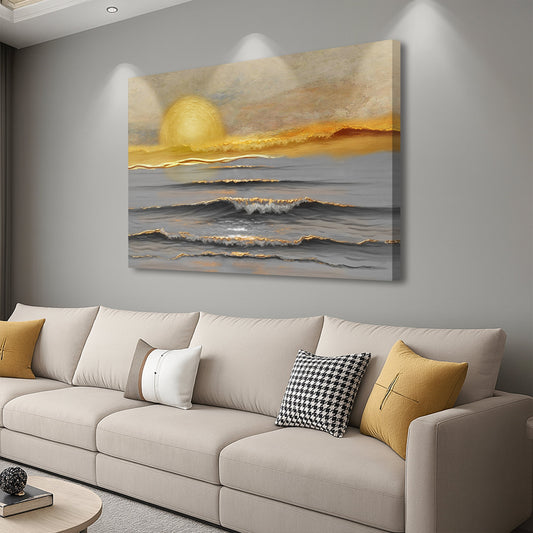 Golden Horizon Calm Wall Art
