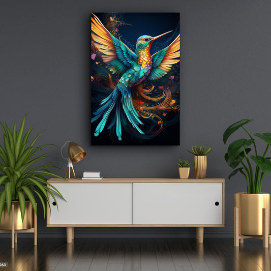 Humming Bird Abstract Wall Art II