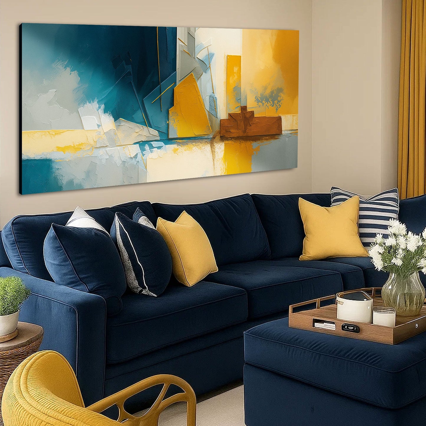 Abstract Geometric Lines Wall Art II