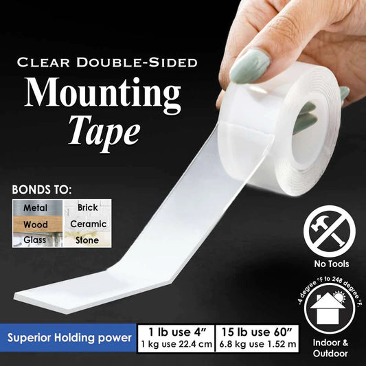 Double Sided Clear Mounting Tape 1″ X 60