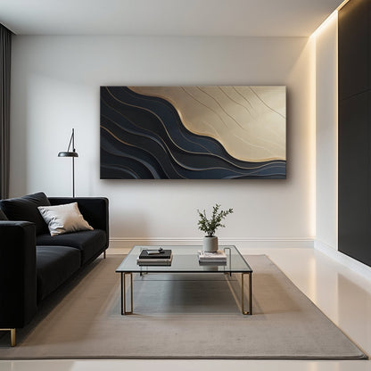 Black And Gold Minimalist Abstract VII