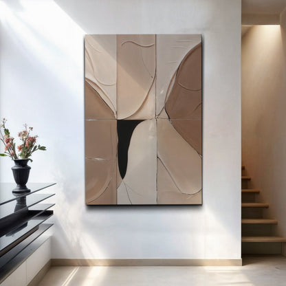 Neutral Abstract Boho Impasto Wall Art
