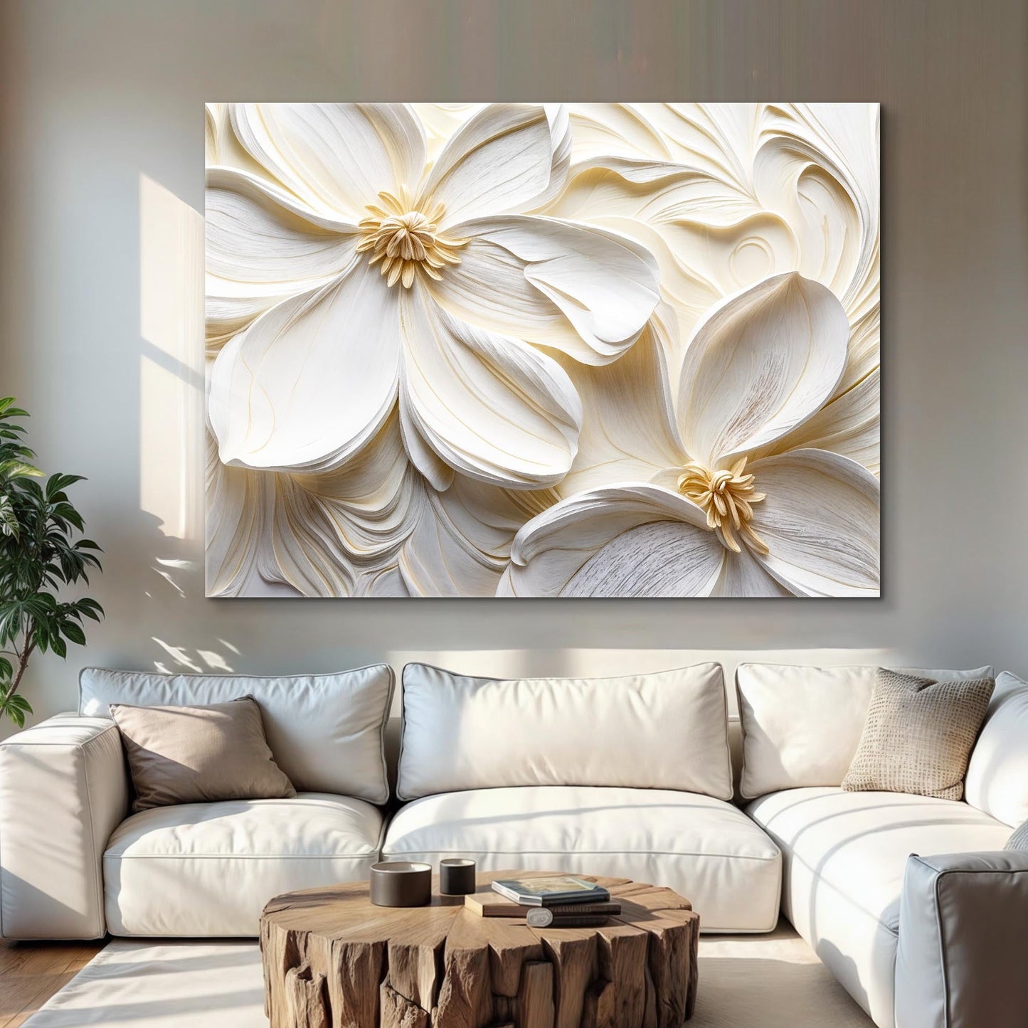 3D Minimalist Flower Wall Art II