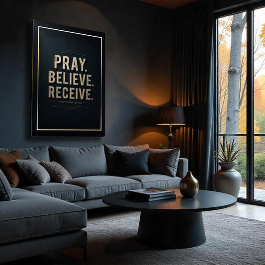 Matthew 21:22 - Pray Believe Receive Faith Sign III