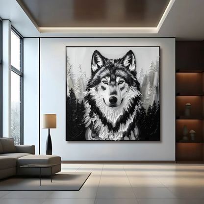 3D Wolf Wall Art IV