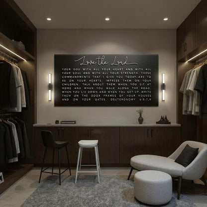 Love The Lord Your God - Deuteronomy 6:5-9 Faith Sign