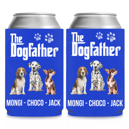 Personalized The Dogfather Can Cooler | Custom Dog Photo Can Holder | Gift for Dad | Father's Day Gift Idea 682464