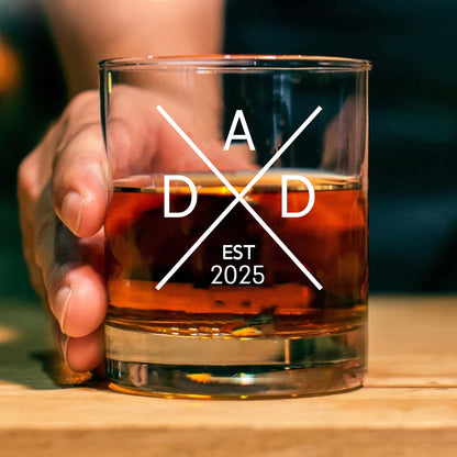 New Dad Beer Glass With EST Year | Custom First Time Dad Gift | Personalized Beer Glass for Father’s Day, Established Daddy Drinkware 682258