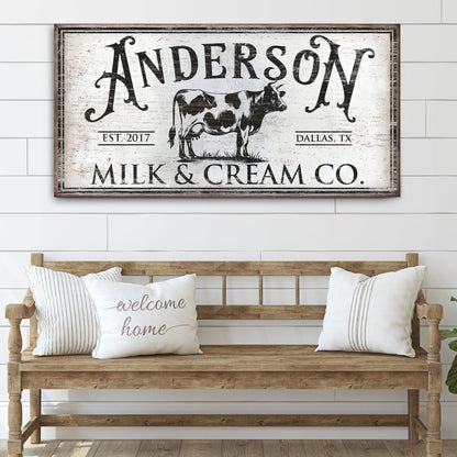 Personalized Milk & Cream Co Sign