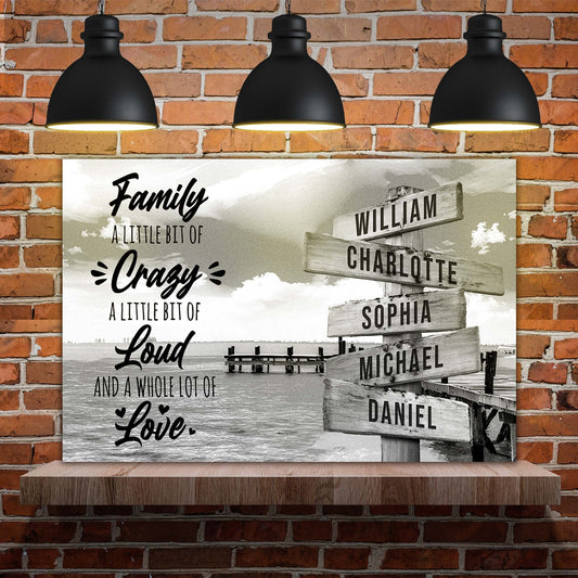 A Lot of Love Family Names Sign