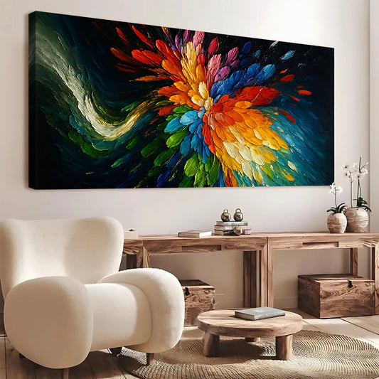 Cosmic Burst Impasto Wall Art