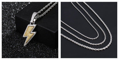 Hot Selling Lightning Zircon Hip Hop Pendant