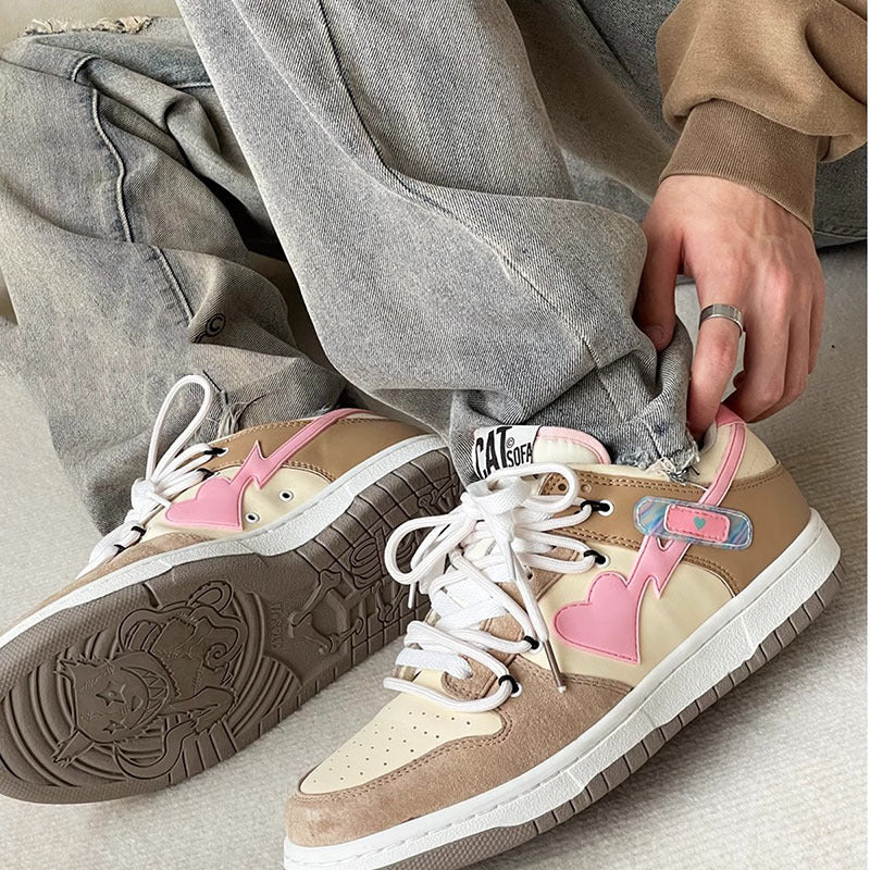 Fashionable Couple Skateboard Shoes: All-match Sports Style