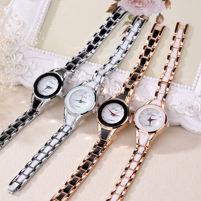 Elegant Ladies Round Dial Watch Bracelet