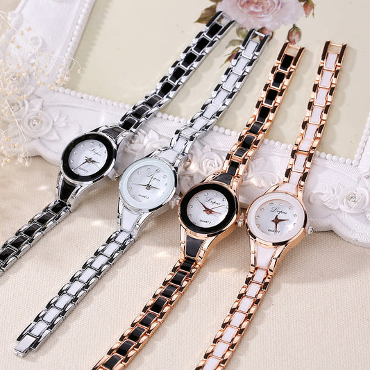 Elegant Ladies Round Dial Watch Bracelet