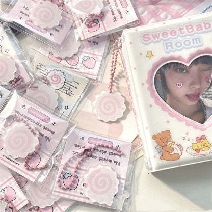 Fish Plate Keychain Roll Schoolbag Pendant