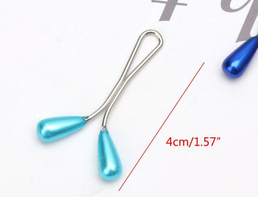 Pearl Pendant U-shaped Headscarf Pin