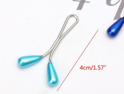 Pearl Pendant U-shaped Headscarf Pin