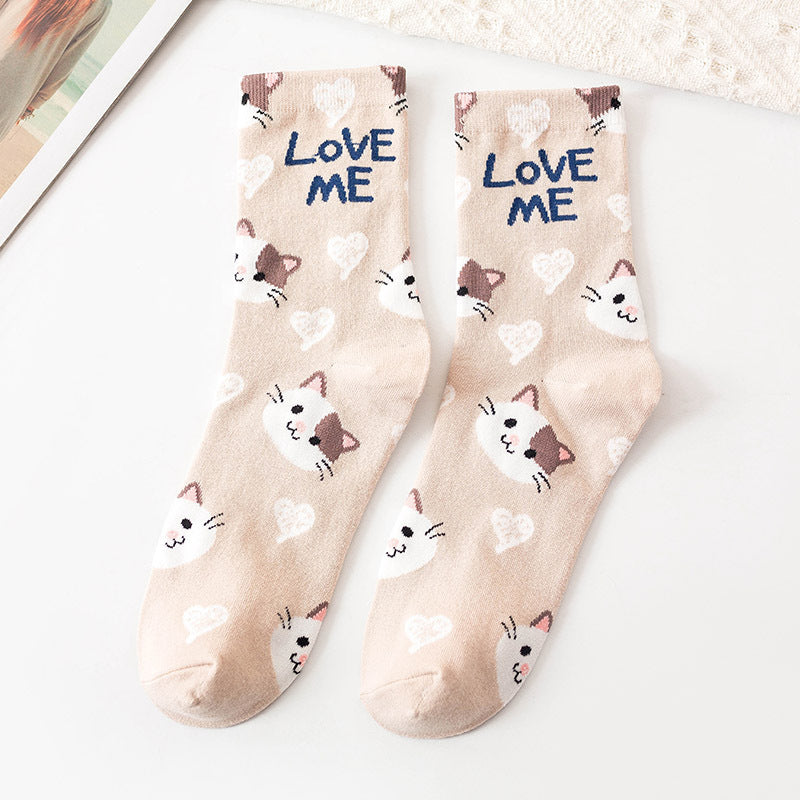 Preppy Style Wholesale Cotton Letter Animal Trendy Socks