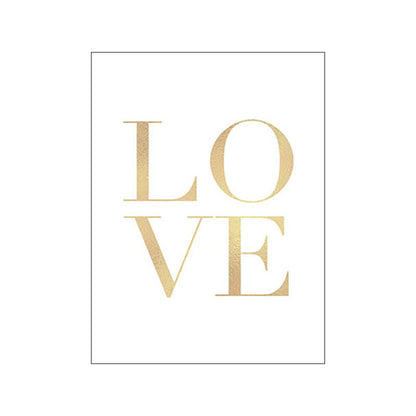 Nordic Modern Canvas Art Wall Painting Gold Foil Beach
