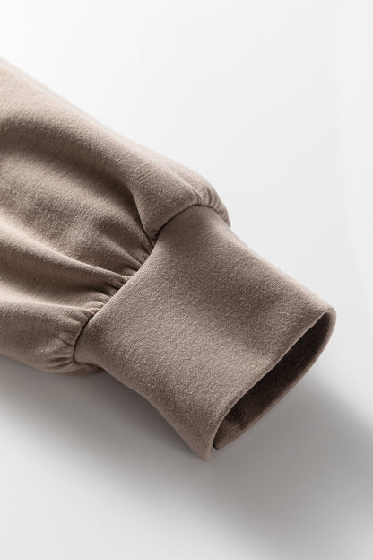 Solid Quarter-Zip Top and Drawstring Pants Set