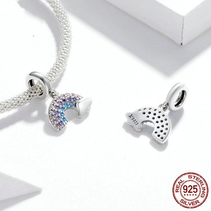 Rainbow Color S925 Sterling Silver Pendant