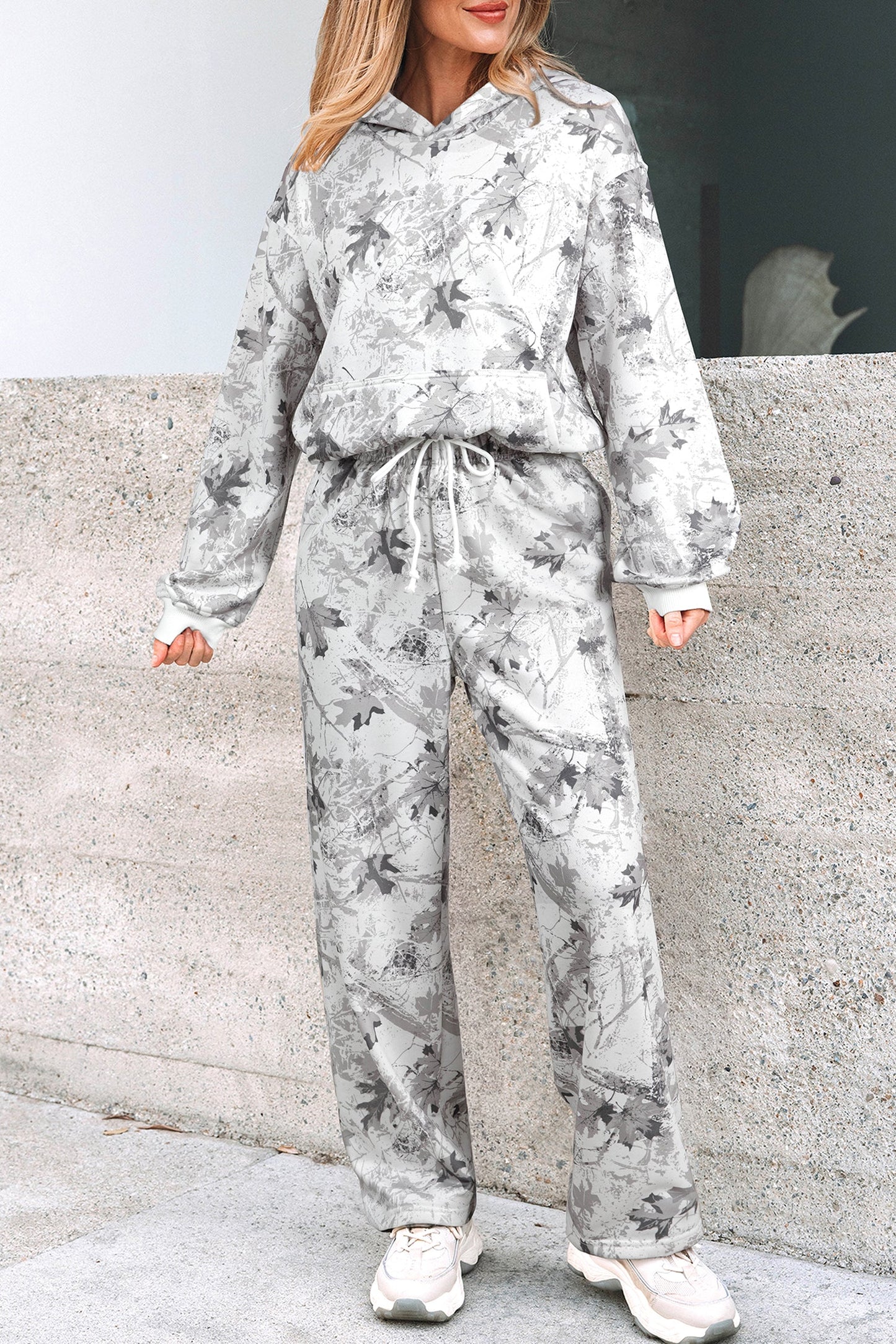 Classic Woodland Camo Hoodie and Sweatpants Set