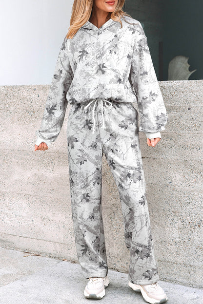 Classic Woodland Camo Hoodie and Sweatpants Set