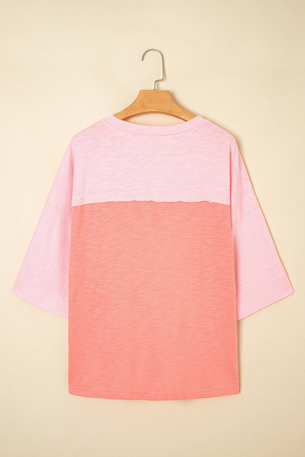 Flower Patch Exposed Seam Bracelet Sleeve T-Shirt