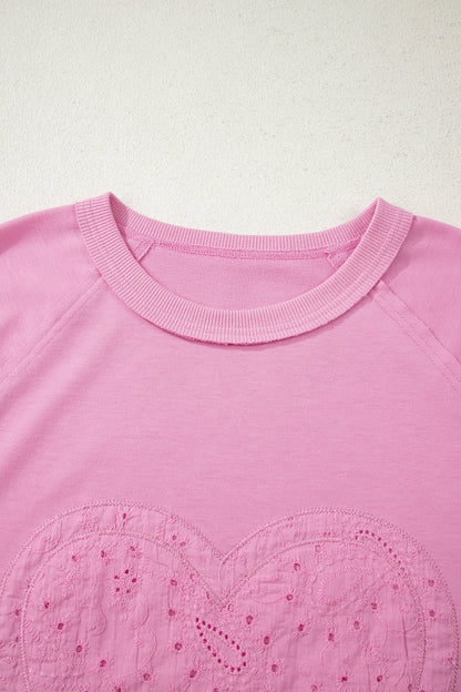 Paisley Broderie Anglaise Heart Patchwork Top