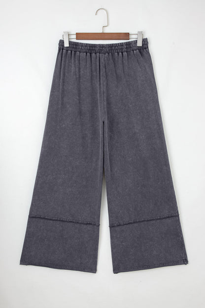 Floral Patch Mineral Wash Terry Knit Pants
