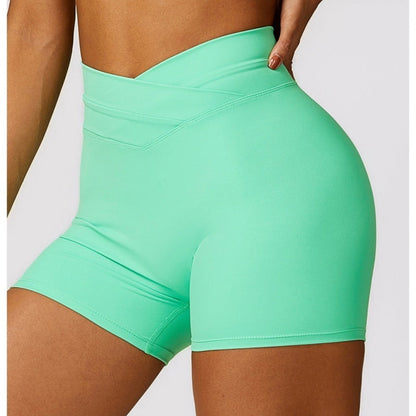 High-Waisted Skinny Hip Raise Yoga Shorts