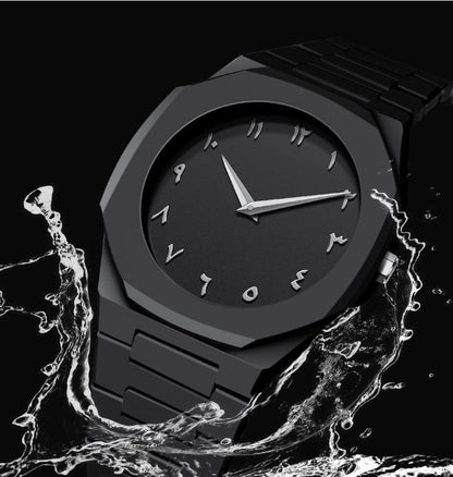 Men's Retro Arabic Digital Sports Waterproof Quartz Watch